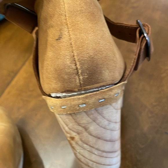 Free People Bungalow Clog Tan Leather Ankle Boots 9 - Picture 13 of 13